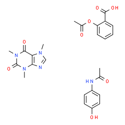 ChemSpider 2D Image | Aspirin/paracetamol/caffeine | C25H27N5O8