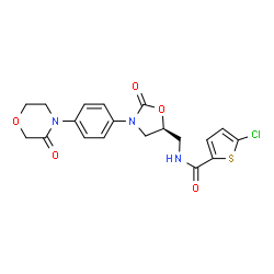 ChemSpider 2D Image | Rivaroxaban | C19H18ClN3O5S