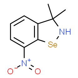 ChemSpider 2D Image | 3,3-Dimethyl-7-nitro-2,3-dihydro-1,2-benzoselenazole | C9H10N2O2Se