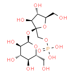 ChemSpider 2D Image | 1-O-Phosphono-beta-D-fructofuranosyl alpha-D-glucopyranoside | C12H23O14P