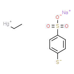 ChemSpider 2D Image | Ethylmercury(1+) sodium 4-sulfidobenzenesulfonate (1:1:1) | C8H9HgNaO3S2