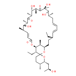 ChemSpider 2D Image | (1S,5'R,6R,6'R,7S,8R,10S,11S,12R,14S,15R,16S,22S,25R,27S,28R,29S)-22,28-Diethyl-7,11,14,15-tetrahydroxy-6'-[(2S)-2-hydroxypropyl]-5',6,8,10,12,14,16,29-octamethyl-3',4',5',6'-tetrahydro-3H,9H,13H-spir
o[2,26-dioxabicyclo[23.3.1]nonacosa-4,18,20-triene-27,2'-pyran]-3,9,13-trione | C46H76O11
