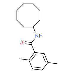 ChemSpider 2D Image | N-Cyclooctyl-2,5-dimethylbenzamide | C17H25NO