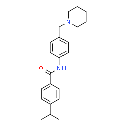 ChemSpider 2D Image | 4-Isopropyl-N-[4-(1-piperidinylmethyl)phenyl]benzamide | C22H28N2O