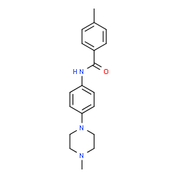 ChemSpider 2D Image | 4-Methyl-N-[4-(4-methyl-1-piperazinyl)phenyl]benzamide | C19H23N3O