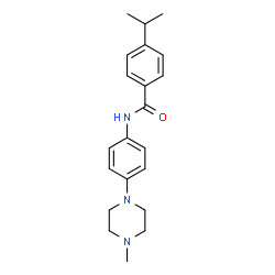 ChemSpider 2D Image | 4-Isopropyl-N-[4-(4-methyl-1-piperazinyl)phenyl]benzamide | C21H27N3O