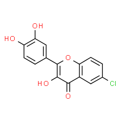 ChemSpider 2D Image | 6-Chloro-2-(3,4-dihydroxyphenyl)-3-hydroxy-4H-chromen-4-one | C15H9ClO5