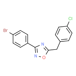 ChemSpider 2D Image | 3-(4-Bromophenyl)-5-(4-chlorobenzyl)-1,2,4-oxadiazole | C15H10BrClN2O