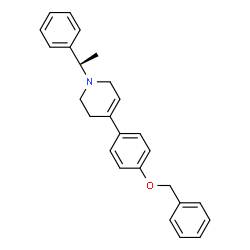 ChemSpider 2D Image | (R)-4-(4-(Benzyloxy)phenyl)-1-(1-phenylethyl)-1,2,3,6-tetrahydropyridine | C26H27NO