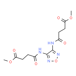 ChemSpider 2D Image | Dimethyl 4,4'-(1,2,5-oxadiazole-3,4-diyldiimino)bis(4-oxobutanoate) | C12H16N4O7