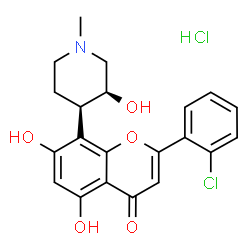ChemSpider 2D Image | Alvocidib hydrochloride | C21H21Cl2NO5
