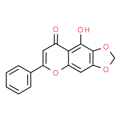 ChemSpider 2D Image | 9-Hydroxy-6-phenyl-8H-[1,3]dioxolo[4,5-g]chromen-8-one | C16H10O5