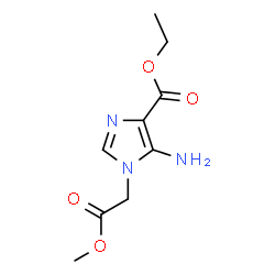 ChemSpider 2D Image | Ethyl 5-amino-1-(2-methoxy-2-oxoethyl)-1H-imidazole-4-carboxylate | C9H13N3O4