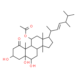 ChemSpider 2D Image | (22E)-3,5,6-Trihydroxy-14-methyl-1-oxoergost-22-en-11-yl acetate | C31H50O6