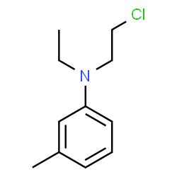 ChemSpider 2D Image | N-(2-Chloroethyl)-N-ethyl-3-methylaniline | C11H16ClN