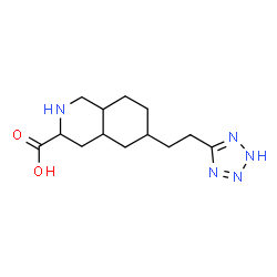ChemSpider 2D Image | 6-[2-(2H-Tetrazol-5-yl)ethyl]decahydro-3-isoquinolinecarboxylic acid | C13H21N5O2
