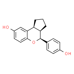 ChemSpider 2D Image | (3aR,4S,9bS)-4-(4-Hydroxyphenyl)-1,2,3,3a,4,9b-hexahydrocyclopenta[c]chromen-8-ol | C18H18O3