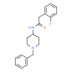 ChemSpider 2D Image | N-(1-Benzyl-4-piperidinyl)-2-(2-fluorophenyl)acetamide | C20H23FN2O