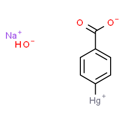 ChemSpider 2D Image | Sodium p-hydroxymercuribenzoate | C7H5HgNaO3