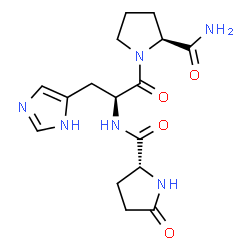 ChemSpider 2D Image | 5-Oxo-D-prolyl-L-histidyl-L-prolinamide | C16H22N6O4