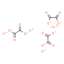 ChemSpider 2D Image | Potassium trioxalatoferrate(III) | C6FeK3O12