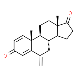 ChemSpider 2D Image | (14xi)-6-Methyleneandrosta-1,4-diene-3,17-dione | C20H24O2