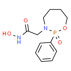ChemSpider 2D Image | N-Hydroxy-2-(2-oxido-2-phenyl-1,3,2-oxazaphosphepan-3-yl)acetamide | C12H17N2O4P