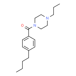 ChemSpider 2D Image | (4-Butylphenyl)(4-propyl-1-piperazinyl)methanone | C18H28N2O