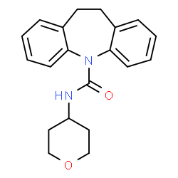 ChemSpider 2D Image | N-(Tetrahydro-2H-pyran-4-yl)-10,11-dihydro-5H-dibenzo[b,f]azepine-5-carboxamide | C20H22N2O2