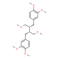 ChemSpider 2D Image | 1,1'-[(2R,3R)-2,3-Bis(methoxymethyl)-1,4-butanediyl]bis(3,4-dimethoxybenzene) | C24H34O6