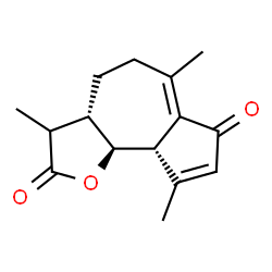 ChemSpider 2D Image | (3aS,9aS,9bS)-3,6,9-Trimethyl-3,3a,4,5,9a,9b-hexahydroazuleno[4,5-b]furan-2,7-dione | C15H18O3
