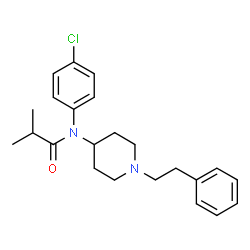 ChemSpider 2D Image | N-(4-Chlorophenyl)-2-methyl-N-[1-(2-phenylethyl)-4-piperidinyl]propanamide | C23H29ClN2O