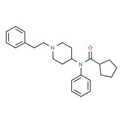 ChemSpider 2D Image | N-Phenyl-N-[1-(2-phenylethyl)-4-piperidinyl]cyclopentanecarboxamide | C25H32N2O