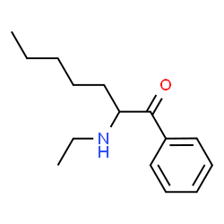 ChemSpider 2D Image | 2-(Ethylamino)-1-phenyl-1-heptanone | C15H23NO