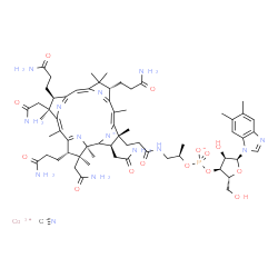 ChemSpider 2D Image | cobaltic;[(2R,3S,4R,5S)-5-(5,6-dimethylbenzimidazol-1-yl)-4-hydroxy-2-(hydroxymethyl)tetrahydrofuran-3-yl] [(1R)-1-methyl-2-[3-[(2R,3R,4Z,7S,9Z,12R,13S,14Z,17S,18S,19R)-2,13,18-tris(2-amino-2-oxo-ethyl)-7,12,17-tris(3-amino-3-oxo-propyl)-3,5,8,8,13,15,18,19-octamethyl-2,7,12,17-tetrahydro-1H-corrin-21-id-3-yl]propanoylamino]ethyl] phosphate;cyanide | C63H88CoN14O14P