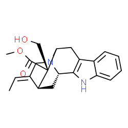 ChemSpider 2D Image | Methyl (19E)-17-hydroxysarpagan-16-carboxylate | C21H24N2O3