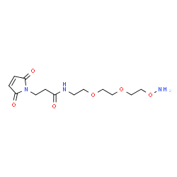ChemSpider 2D Image | N-(2-{2-[2-(Aminooxy)ethoxy]ethoxy}ethyl)-3-(2,5-dioxo-2,5-dihydro-1H-pyrrol-1-yl)propanamide | C13H21N3O6