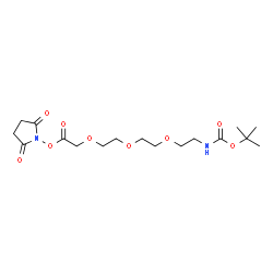 ChemSpider 2D Image | 2-Methyl-2-propanyl {2-[2-(2-{2-[(2,5-dioxo-1-pyrrolidinyl)oxy]-2-oxoethoxy}ethoxy)ethoxy]ethyl}carbamate | C17H28N2O9