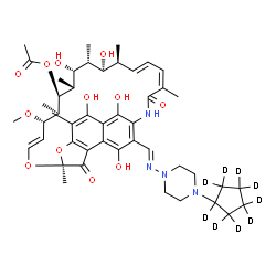 ChemSpider 2D Image | Rifapentine-d9 | C47H55D9N4O12