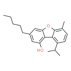 ChemSpider 2D Image | 9-Isopropyl-6-methyl-3-pentyldibenzo[b,d]furan-1-ol | C21H26O2
