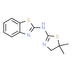 ChemSpider 2D Image | N-(5,5-Dimethyl-4,5-dihydro-1,3-thiazol-2-yl)-1,3-benzothiazol-2-amine | C12H13N3S2