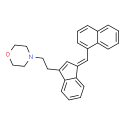 ChemSpider 2D Image | 4-(2-(1-(1-naphthalenylmethylene)-1H-inden-3-yl)ethyl)morpholine | C26H25NO
