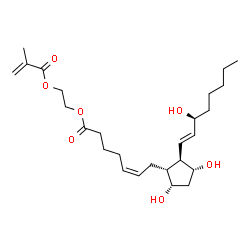 ChemSpider 2D Image | 2-(Methacryloyloxy)ethyl (5Z,9alpha,11alpha,13E,15S)-9,11,15-trihydroxyprosta-5,13-dien-1-oate | C26H42O7
