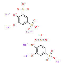 ChemSpider 2D Image | Antimony(3+) sodium 4,5-dioxido-1,3-benzenedisulfonate (1:5:2) | C12H4Na5O16S4Sb