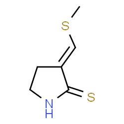 ChemSpider 2D Image | 2-Pyrrolidinethione, 3-[(methylthio)methylene]-, (E)- | C6H9NS2
