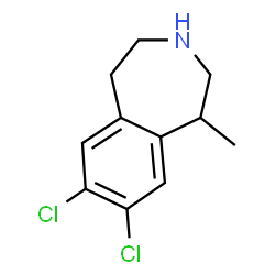 ChemSpider 2D Image | 7,8-Dichloro-1-methyl-2,3,4,5-tetrahydro-1H-3-benzazepine | C11H13Cl2N