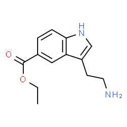 ChemSpider 2D Image | Ethyl 3-(2-aminoethyl)-1H-indole-5-carboxylate | C13H16N2O2