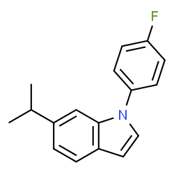 ChemSpider 2D Image | 1-(4-Fluorophenyl)-6-isopropyl-1H-indole | C17H16FN