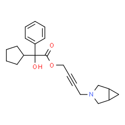 ChemSpider 2D Image | 4-(3-Azabicyclo[3.1.0]hex-3-yl)-2-butyn-1-yl cyclopentyl(hydroxy)phenylacetate | C22H27NO3