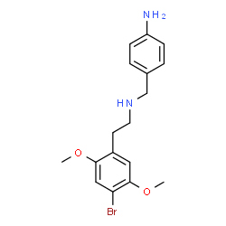 ChemSpider 2D Image | 4-({[2-(4-Bromo-2,5-dimethoxyphenyl)ethyl]amino}methyl)aniline | C17H21BrN2O2